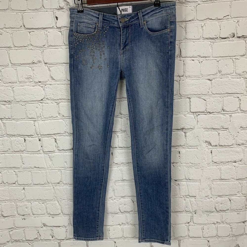 Paige Skyline Ankle Peg Jeans Size 28 Light Blue S